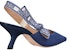 (W) Sandal Tumit Tinggi Kapas Bersulam Dior J'Adior 'Biru' KDP866EFR_S88B