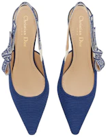 Shop (W) Sandales à Talons Dior J''Adior Brodées en Coton ''Bleu'' KDP866EFR_S88B