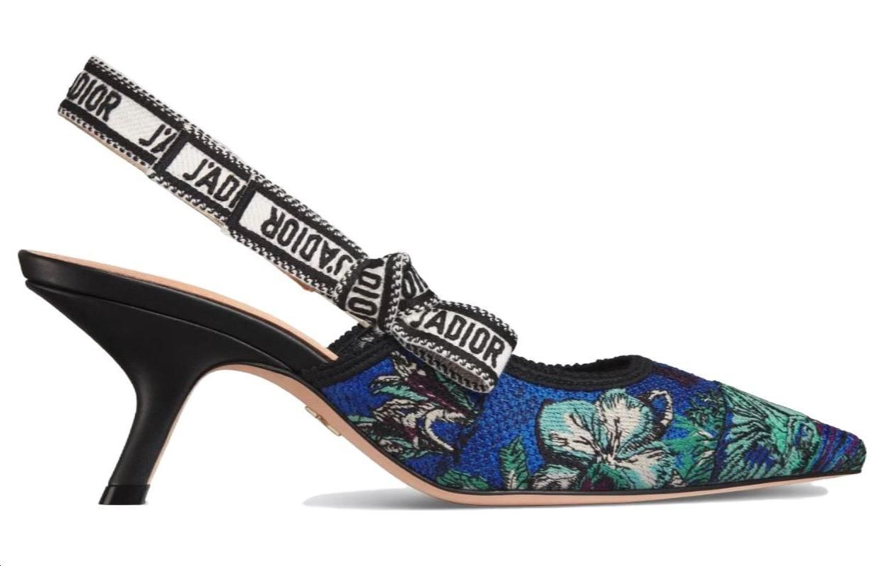 Order (W) 디올 자디올 자수 힐 (틸) KDP866VOY_S21N