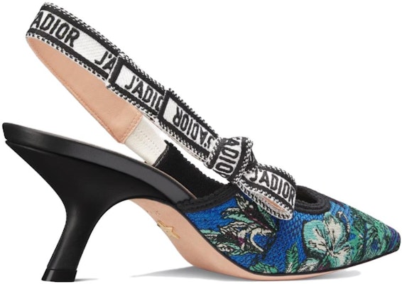 (W) Dior J'Adior Tacones Altos de Algodón Bordados 'Teal' KDP866VOY_S21N Lookbook (W) Dior J'Adior Tacones Altos de Algodón Bordados 'Teal' KDP866VOY_S21N