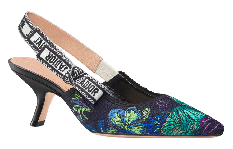 (W) Dior J'Adior Embroidered Cotton High Heels 'Black' KDP704PCE_S15X 圖 3