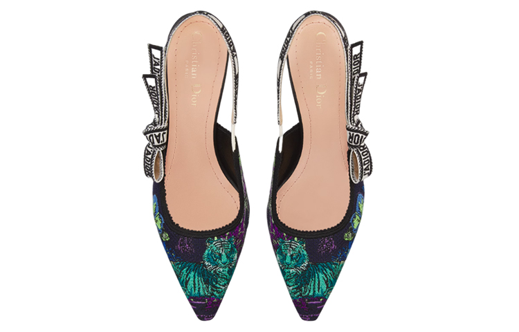 (W) Dior J'Adior Embroidered Cotton High Heels 'Black' KDP704PCE_S15X 圖 4