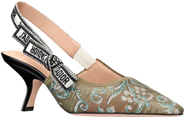 (Women) Dior J'Adior Embroidered Cotton Pointed-Toe Sandals 'Light Blue' KDP761BXE_S71B Order (Women) Dior J'Adior Embroidered Cotton Pointed-Toe Sandals 'Light Blue' KDP761BXE_S71B