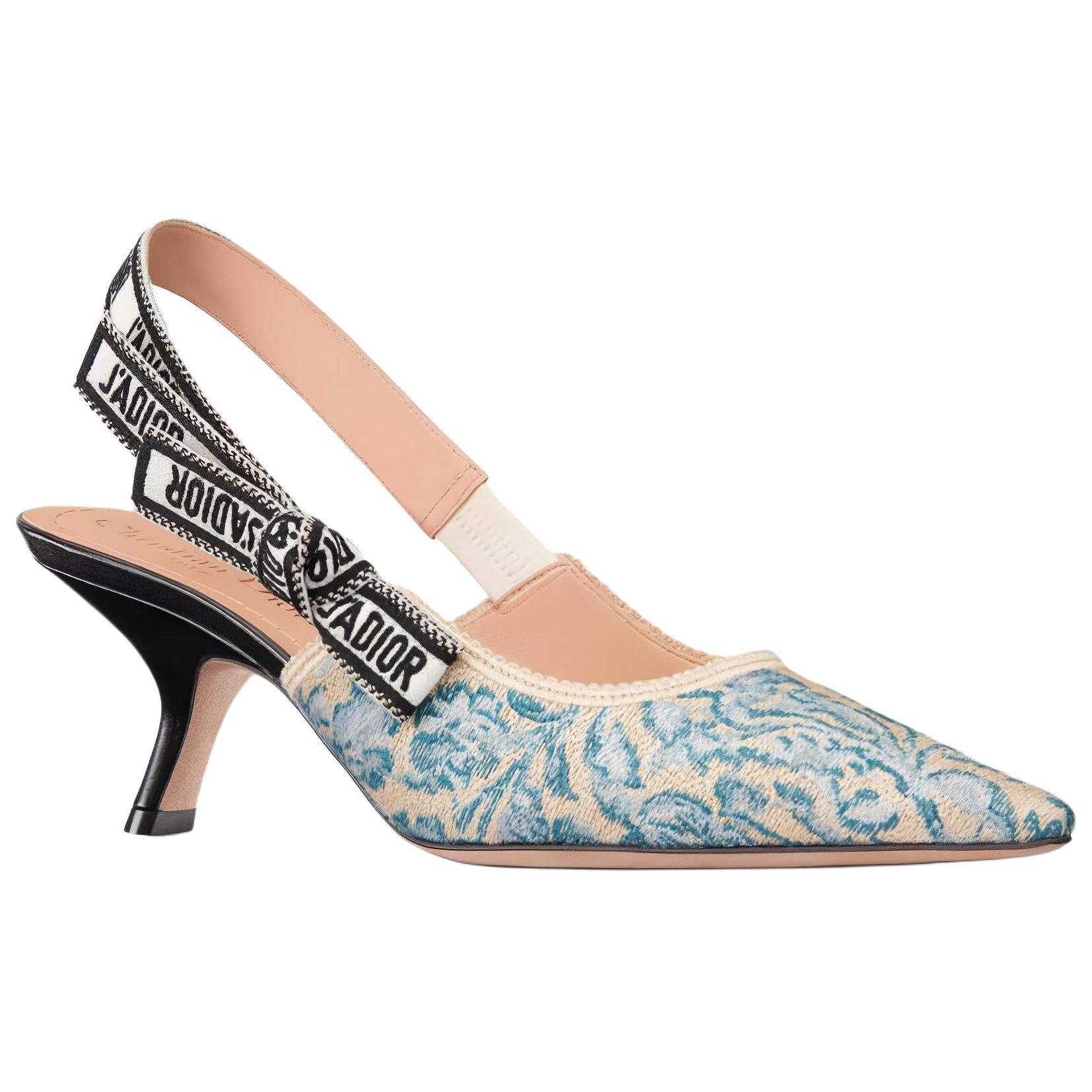 (W) Dior J'Adior Embroidered Cotton Slide 'Blue' 圖 2