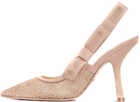 (Women) Dior J'Adior Embroidered Cotton Slingback High Heels 'Nude' KDP894CEG_S31U (Women) Dior J'Adior Embroidered Cotton Slingback High Heels 'Nude' KDP894CEG_S31U