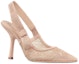Lookbook (W) Dior J'Adior Tumit Tinggi Bersulam Kapas Slingback 'Nude' KDP894CEG_S31U