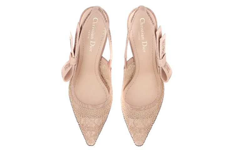 Purchase (W) Dior J'Adior Hak Tinggi Bordir Katun Slingback 'Nude' KDP894CEG_S31U