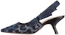 (W) Dior J'Adior Tumit Tinggi Bersulam 'Hitam Biru' KCP866DLP_S68B