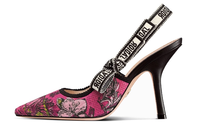 (Women) Dior J'Adior Embroidered Mesh Kitten Heels 'Beige' KDP944MCM_S63P