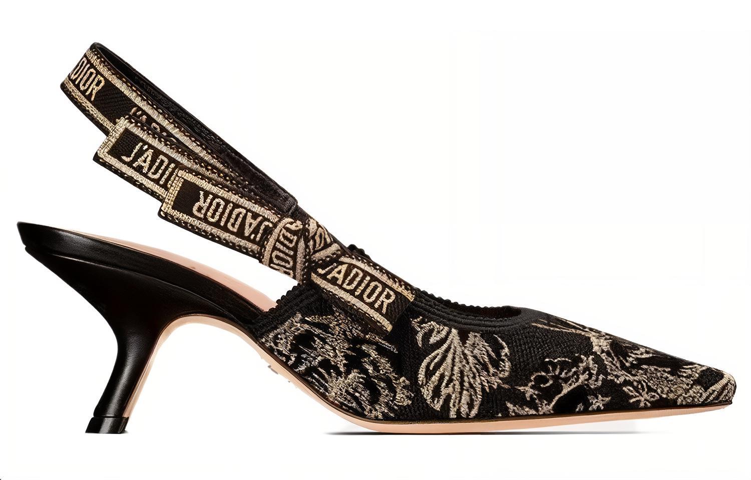 Order (W) 迪奥 J'Adior 刺绣绒面革黑色高跟鞋 KDP919JHV_S21X