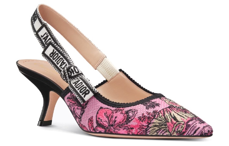 Order (W) Dior J''Adior Stoffen Slingback Pumps 65mm ''Wit'' KDP866ESR_S49K KCP866VOY_S67P