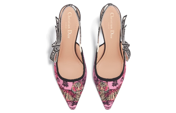 Shop (W) Dior J''Adior Stoffen Slingback Pumps 65mm ''Wit'' KDP866ESR_S49K KCP866VOY_S67P