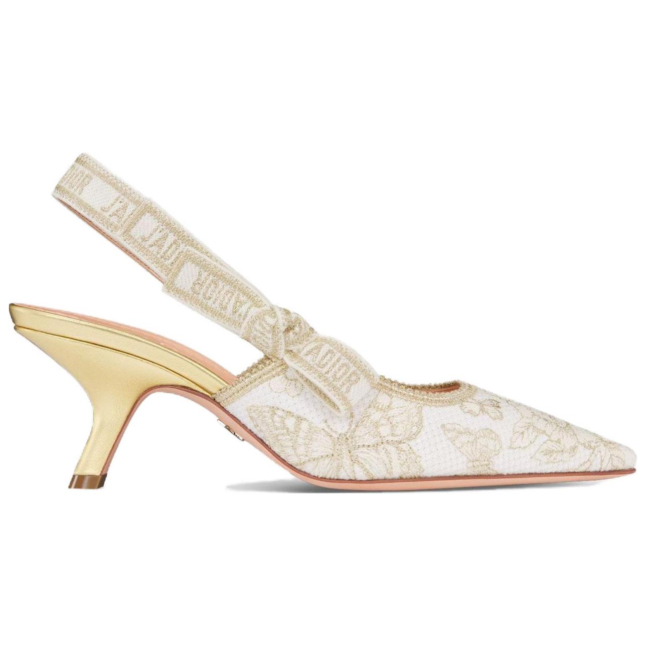 Order (W) Dior J''Adior Slingback en Tissu Confort Élégant Talons 6.5cm ''Noir'' KDP866ESR_S49K