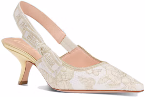 Lookbook DIOR迪奧 J‘Adior 布料 舒適休閒 細跟 高跟鞋 6.5cm 女款 白色
