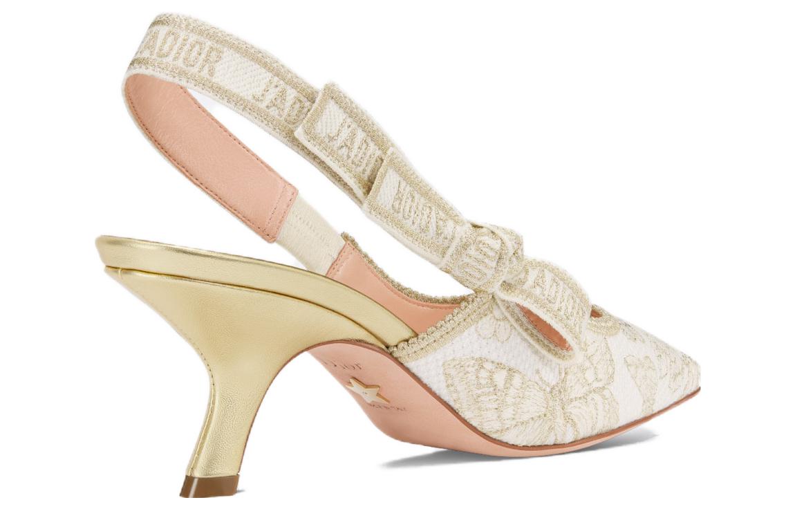 Shop (W) Dior J''Adior Slingback en Tissu Confort Élégant Talons 6.5cm ''Noir'' KDP866ESR_S49K
