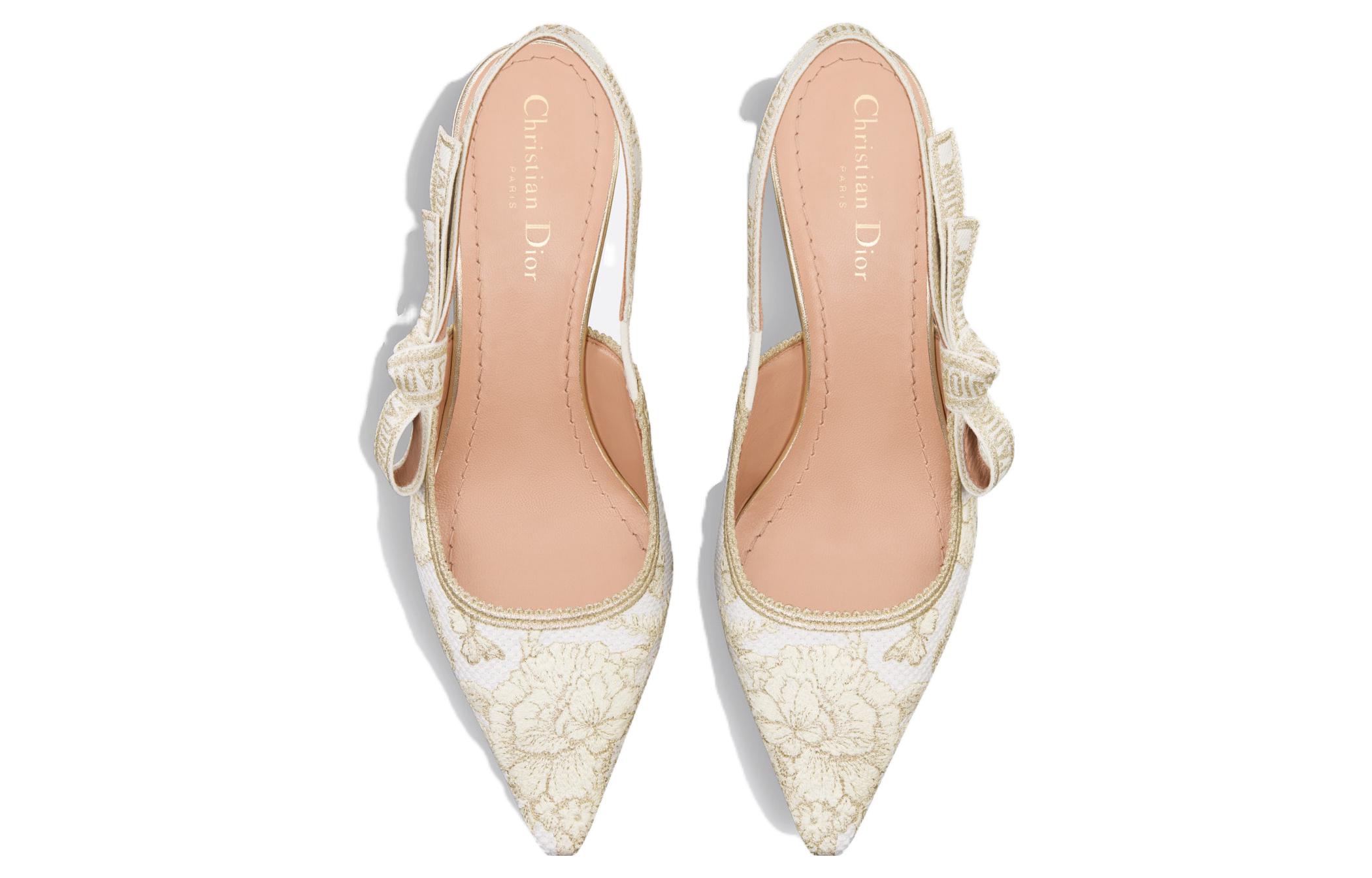 Purchase (W) Dior J''Adior Slingback en Tissu Confort Élégant Talons 6.5cm ''Noir'' KDP866ESR_S49K