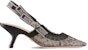 (W) Dior J'Adior Kain Tumit Tinggi Slingback 'Navy' KCP867EFR_S56B KCV028BXT_S21X