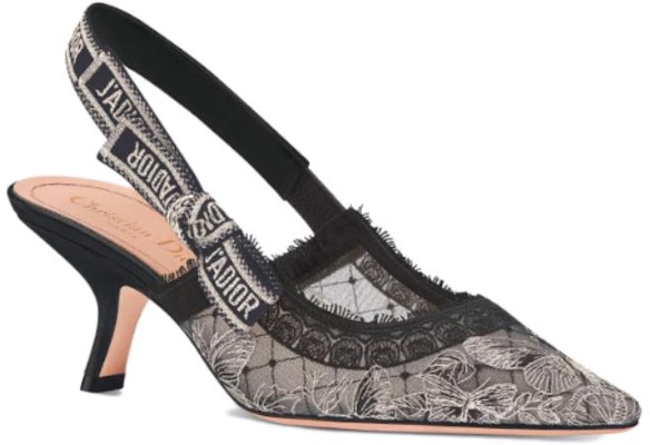 (Women) Dior J'Adior Fabric Pointed-Toe Slingback Pumps 'Navy' KCP867EFR_S56B Lookbook (Women) Dior J'Adior Fabric Pointed-Toe Slingback Pumps 'Navy' KCP867EFR_S56B