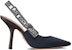 (W) Dior J'Adior Kasut Slingback Kain 'Hitam Coklat' KCP868SGD_S42M KCP867EFR_S56B