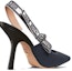 Shop (W) Dior J'Adior Kasut Slingback Kain 'Hitam Coklat' KCP868SGD_S42M KCP867EFR_S56B