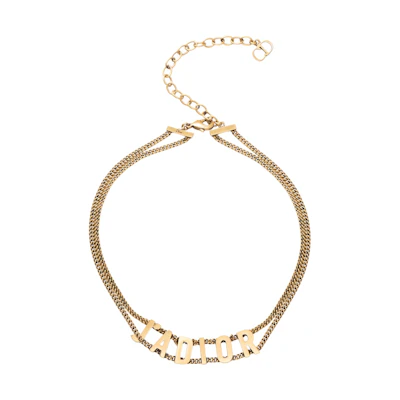 (Women) DIOR J'Adior Fashion Logo Vintage Gold Necklace for Women N0424ADRMT-D907