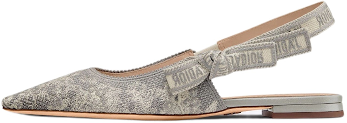 (Women) Dior J'Adior Flat Slingback Sandal 'Grey Embroidery' KCB577TJE_S37W Buy (Women) Dior J'Adior Flat Slingback Sandal 'Grey Embroidery' KCB577TJE_S37W