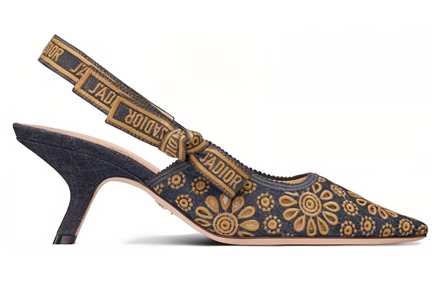 Order 迪奧J'Adior編織露跟包頭細跟高跟鞋女款黑棕