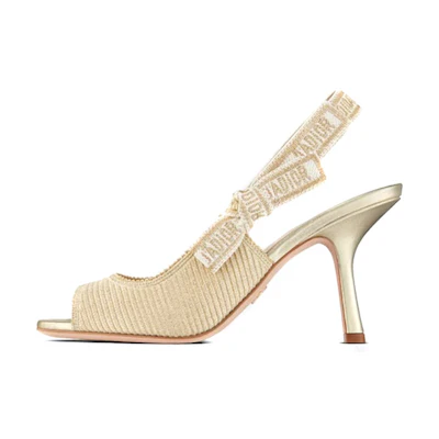 (W) Dior J'Adior High Heel 'Metallic Embroidery Gold'