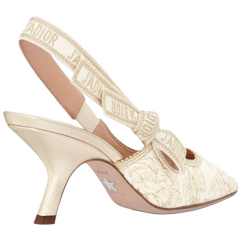 Shop (W) ディオール J'Adior ハイヒール 白刺繍 KDP761JHL_S67W