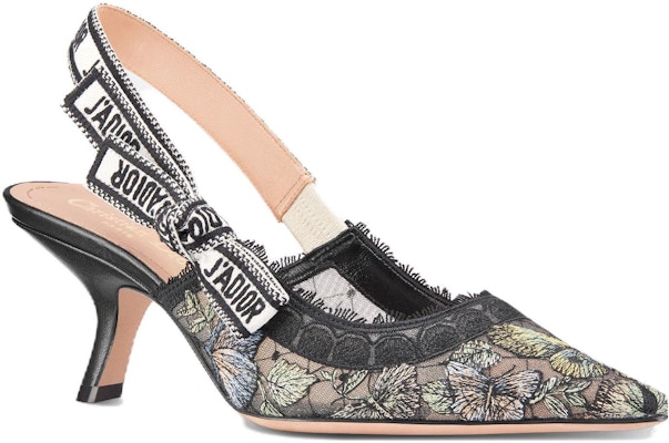 (Women) Dior J'Adior High Heel Black 'Rhinestone Cotton Embroidery' KCP867CHS_S900 Order (Women) Dior J'Adior High Heel Black 'Rhinestone Cotton Embroidery' KCP867CHS_S900