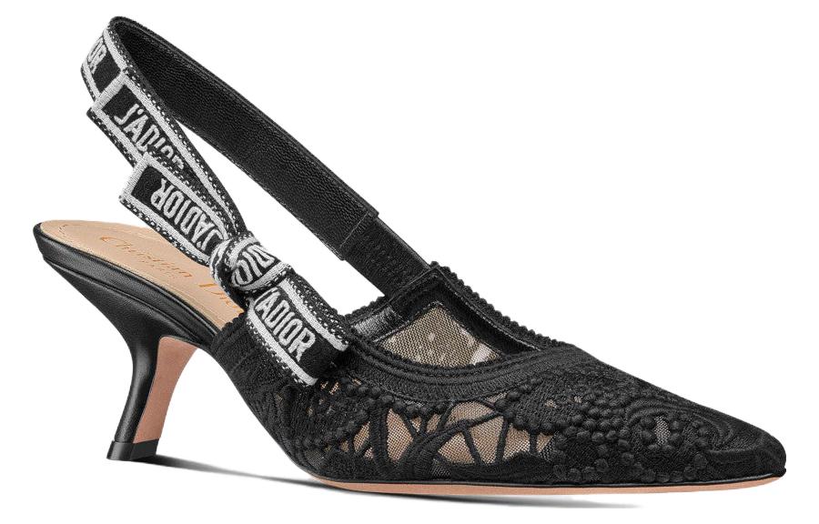 (W) Dior J'Adior High Heel Sandal 'Black Embroidery' 圖 2