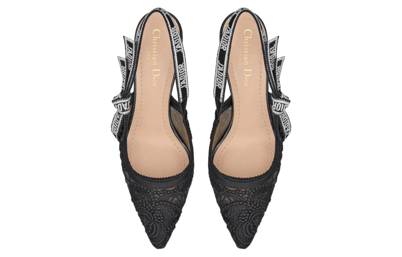 (W) Dior J'Adior High Heel Sandal 'Black Embroidery' 圖 4