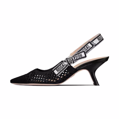 (W) Dior J'Adior High Heels 'Black Cut-Out Embroidery'