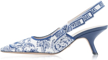 (Women) Dior J'Adior High Heels 'Embroidered Cotton Blue and White' KDP761JHR_S60W (Women) Dior J'Adior High Heels 'Embroidered Cotton Blue and White' KDP761JHR_S60W