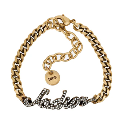 (Women) Dior J'Adior Metal Crystal Chain Bracelet for Women B1361ADRCY-D908