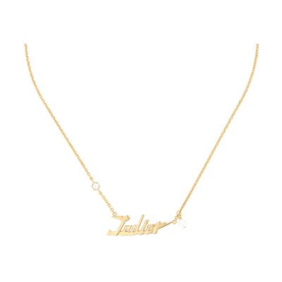 (Women) Dior J'Adior Necklace Gold with White Resin and Faux Crystals. N1444ADRRS-D301