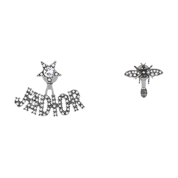 (Women) Dior J'adior Palladium Clip Earrings Women Silver E0640ADRCY-D909