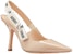 (W) Dior J'Adior Kulit Anak Lembu Patent Sandal Tumit Tinggi 'Nude' KCC201VNR_S12U