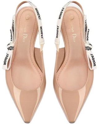 (W) Dior J'Adior Patent Calfskin Slingback Flats 'Nude' Kasut Rata Kulit Paten KCB384VNR_S12U Shop (W) Dior J'Adior Patent Calfskin Slingback Flats 'Nude' Kasut Rata Kulit Paten KCB384VNR_S12U
