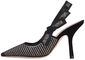 (Women) Dior J'Adior Slingback 'Embroidered High Heel Black' KDP867CHS_S900 (Women) Dior J'Adior Slingback 'Embroidered High Heel Black' KDP867CHS_S900