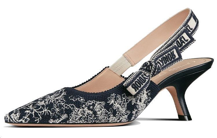 (Women) Dior J'Adior Slingback 'Navy Toile de Jouy' KDP761TJE_S36W