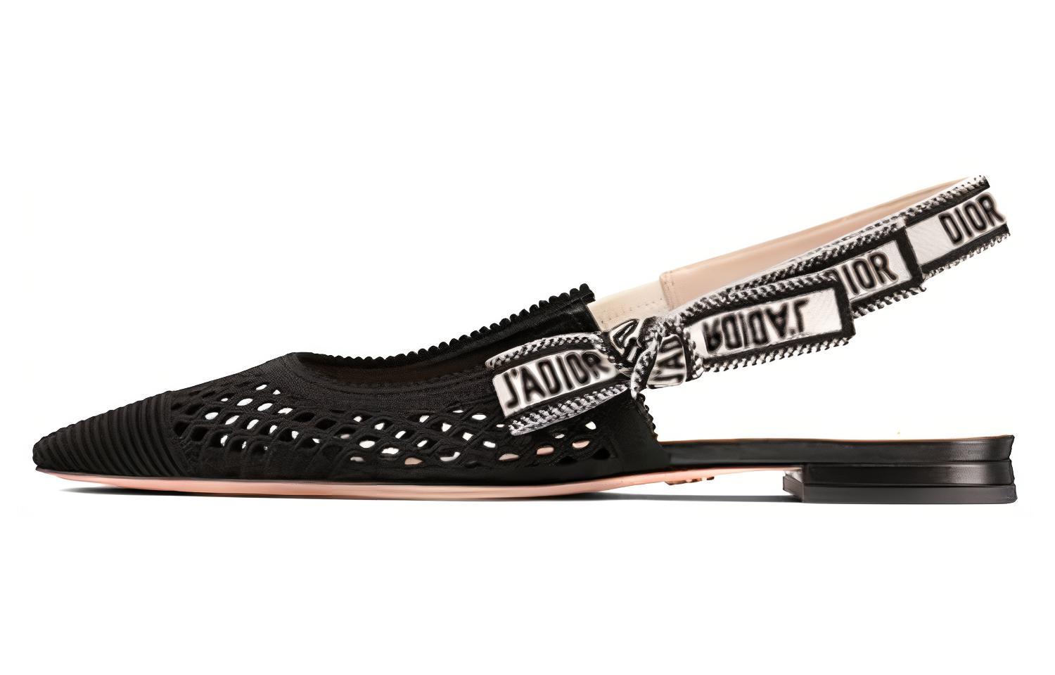 (Women) Dior J'Adior Slingback Ballet Flat 'Black' KCB671EMR_S900