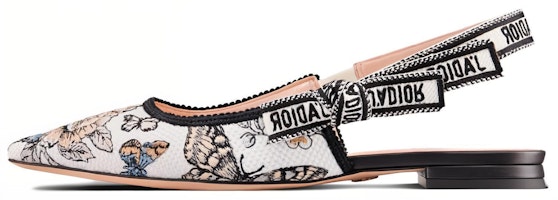 (Women) Dior J'Adior Slingback Flat 'White' KCB660TMX_S73W (Women) Dior J'Adior Slingback Flat 'White' KCB660TMX_S73W