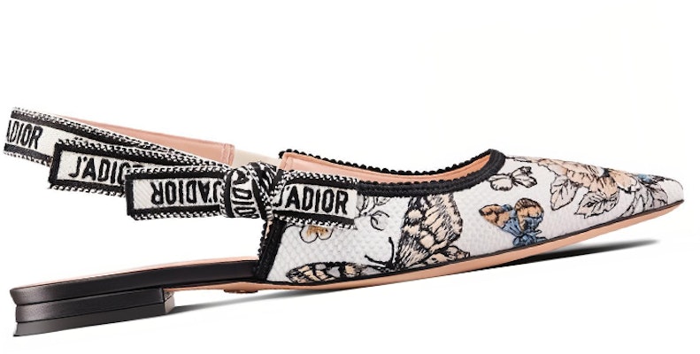 (Women) Dior J'Adior Slingback Flat 'White' KCB660TMX_S73W Lookbook (Women) Dior J'Adior Slingback Flat 'White' KCB660TMX_S73W