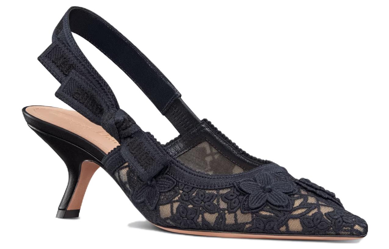 Order (W) Dior J'Adior Slingback Tumit 'Hitam dan Putih' KDP866KPY_S37U KCV038FWU_S22N