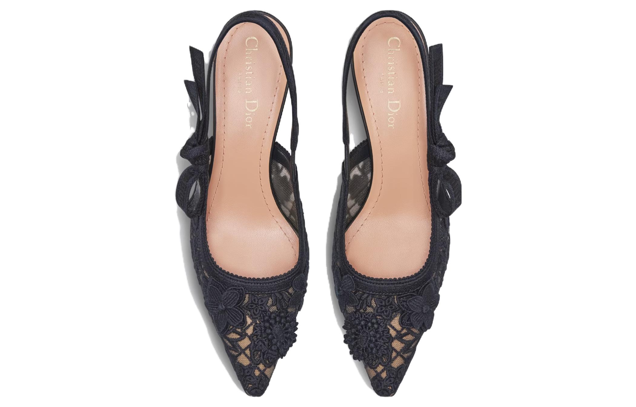 Shop (W) Dior J'Adior Slingback Tumit 'Hitam dan Putih' KDP866KPY_S37U KCV038FWU_S22N
