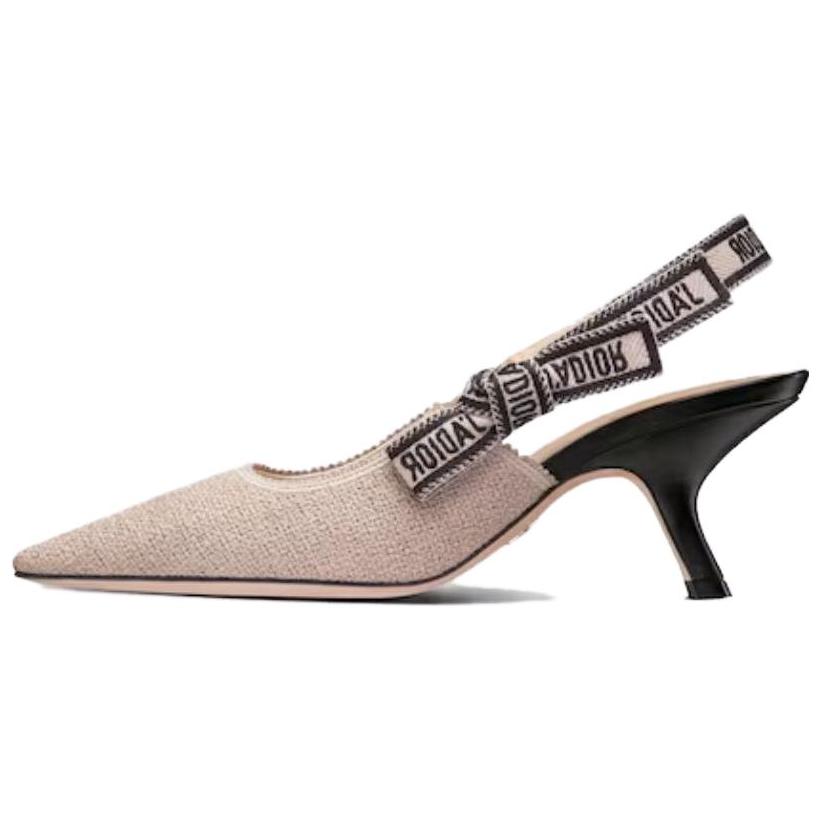 (Women) Dior J'Adior Slingback High Heel 'Embroidered Hibiscus Canvas with Bow' KDP919JUR_S08U