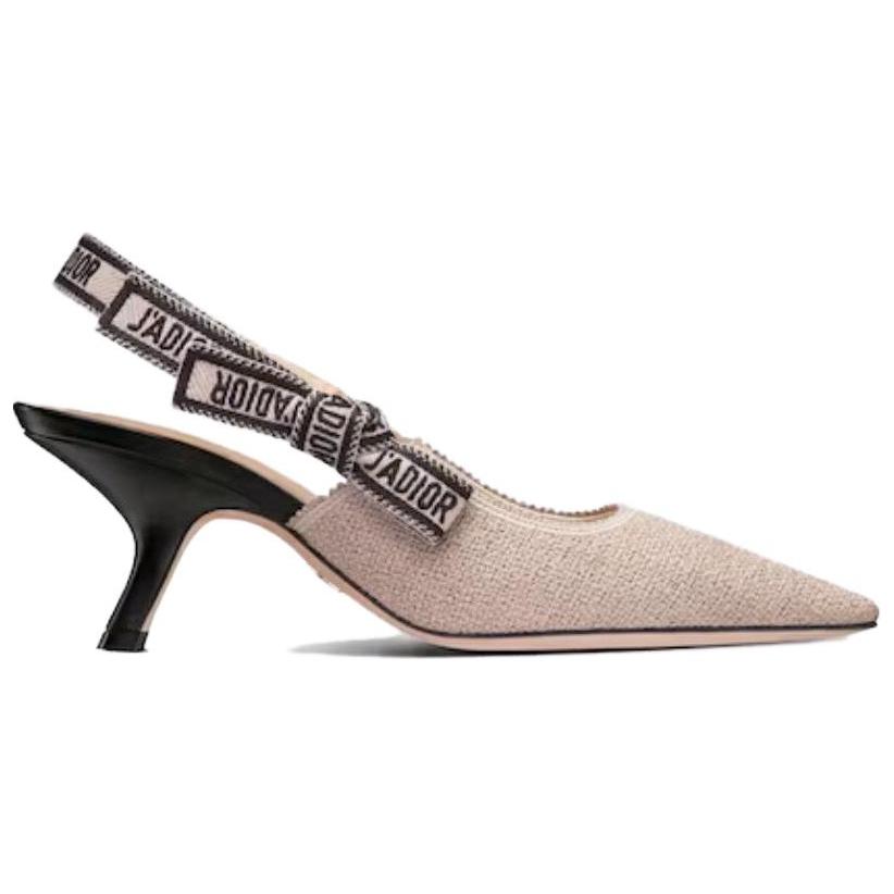 Order (Women) Dior J'Adior Slingback High Heel 'Embroidered Hibiscus Canvas with Bow' KDP919JUR_S08U