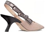 Shop (W) Dior J'Adior Slingback High Heel 'Kanvas Sulam Bunga Raya dengan Reben' KDP919JUR_S08U