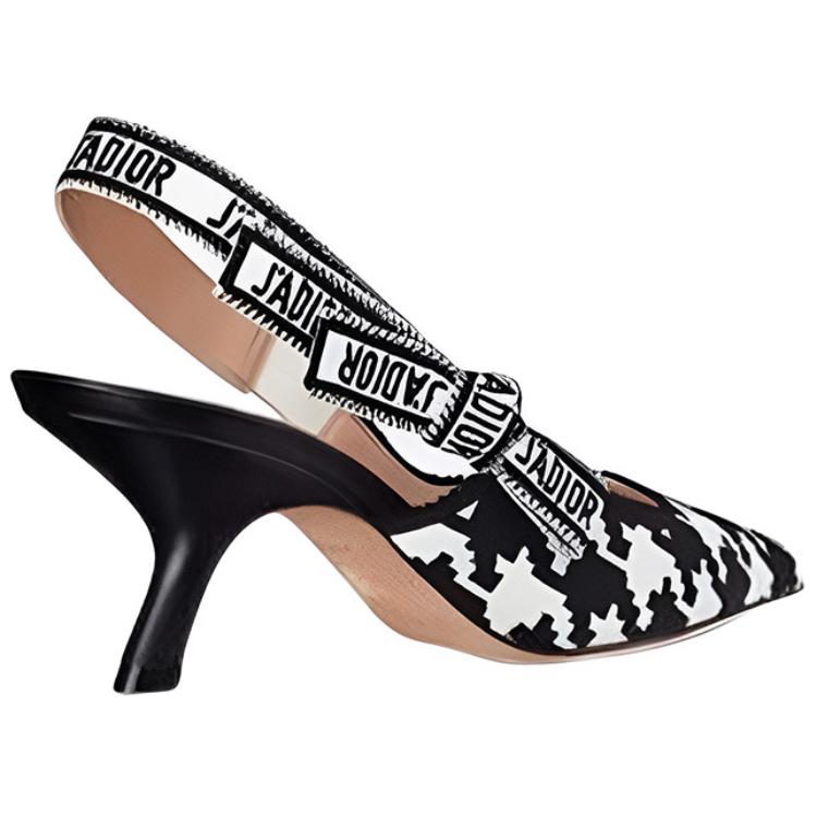 Shop (W) Dior J'Adior スリングバック ハイヒール 黒白 (KDP672PCO_S17X) KCP866MPP_S19W